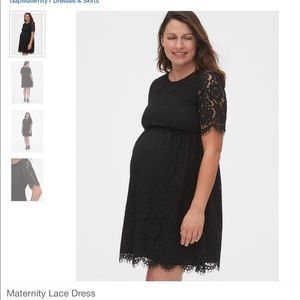 GAP Black Lace Maternity Dress